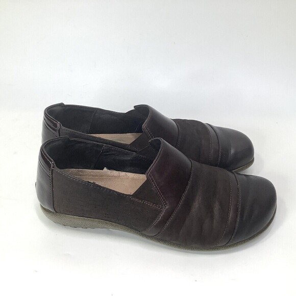 NAOT Leather Womens Slip On Loafers Shoes Size 7 - 7.5 38 Brown Flats - Picture 3 of 10